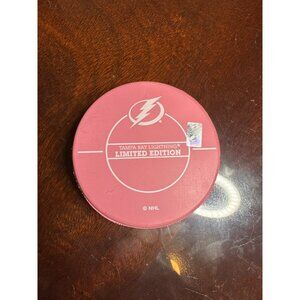 Tampa Bay Lightning Ltd. Edition Pink Hockey Puck NHL Memorabilia Official  41-7